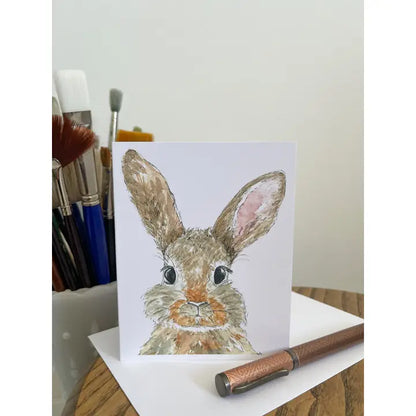 WLDFLWR Studio Bunny Blank Greeting Card