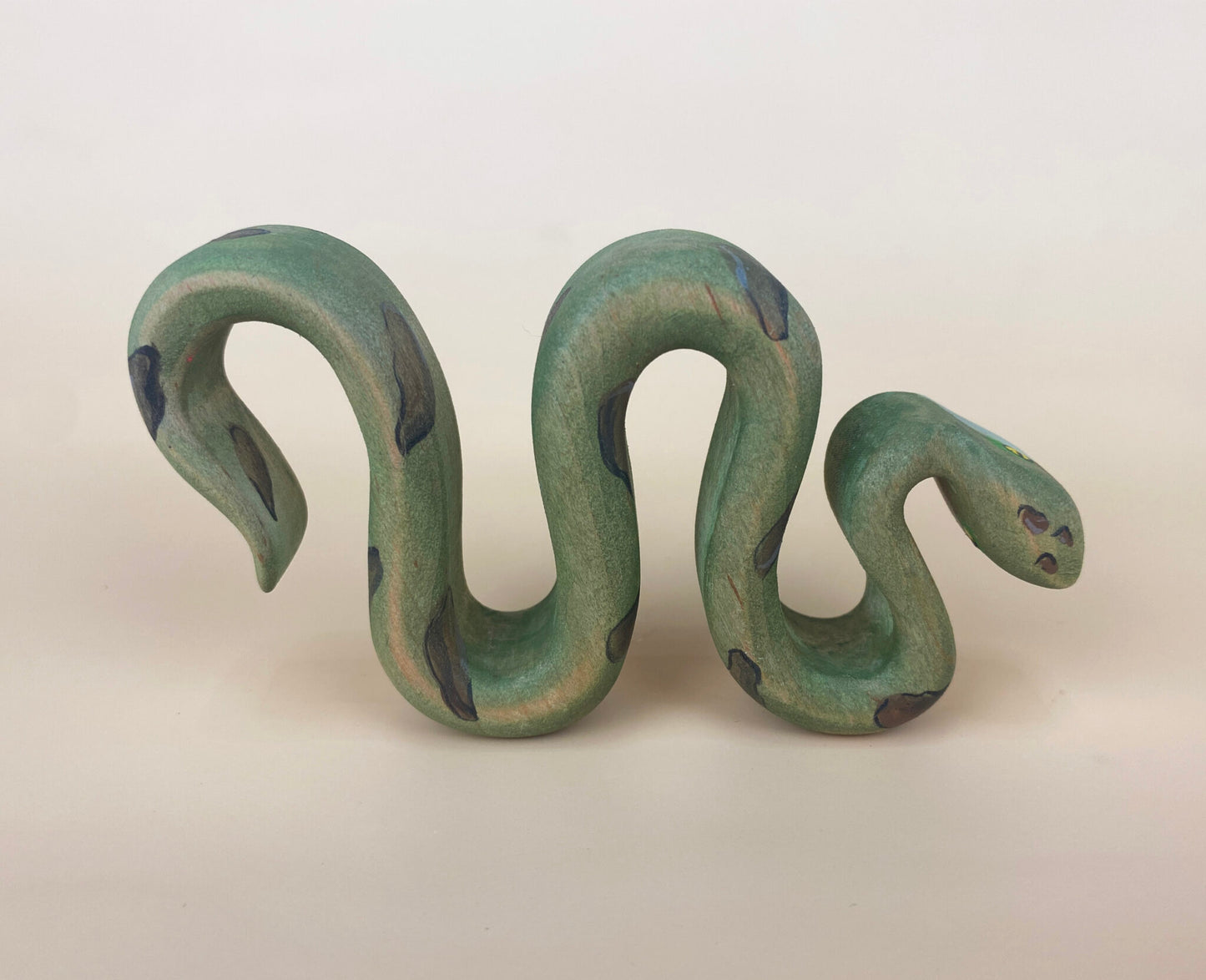 Green Taiga Toys Handmade Wooden Snake