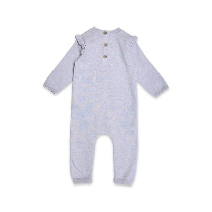 Viverano Organics Hearts Jacquard Knit Baby Jumpsuit (Organic Cotton) - 2 Colors