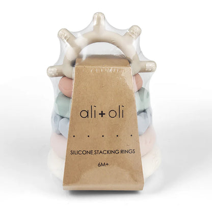 Ali+Oli Soft Silicone Stacking Ring Tower (6-pc) Sun