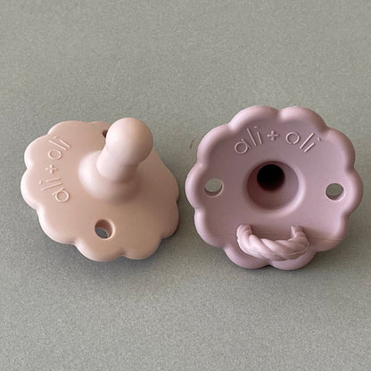 Ali+Oli Pacifier Set Flower (Blush & Pink)