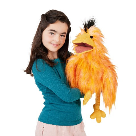 Folkmanis Puppets Whimsical Plush Animal Hand Puppet Bird, Silly 22"T