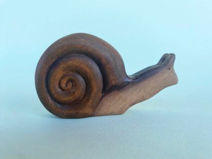 Green Taiga Toys Handmade Wooden Snail