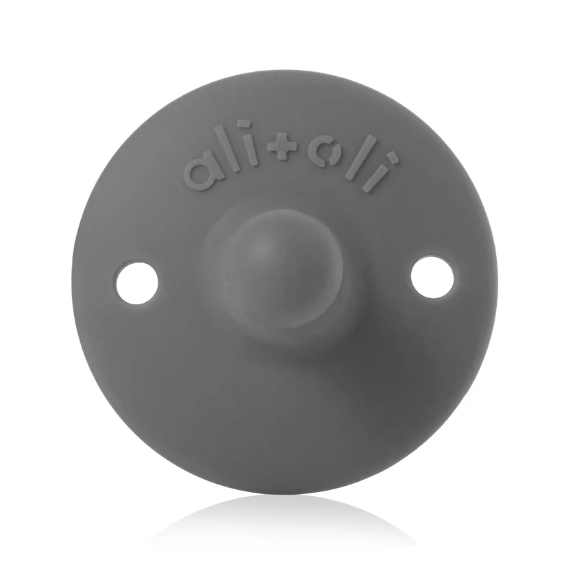 Ali+Oli Pacifier Set Round (Iron & Sky)