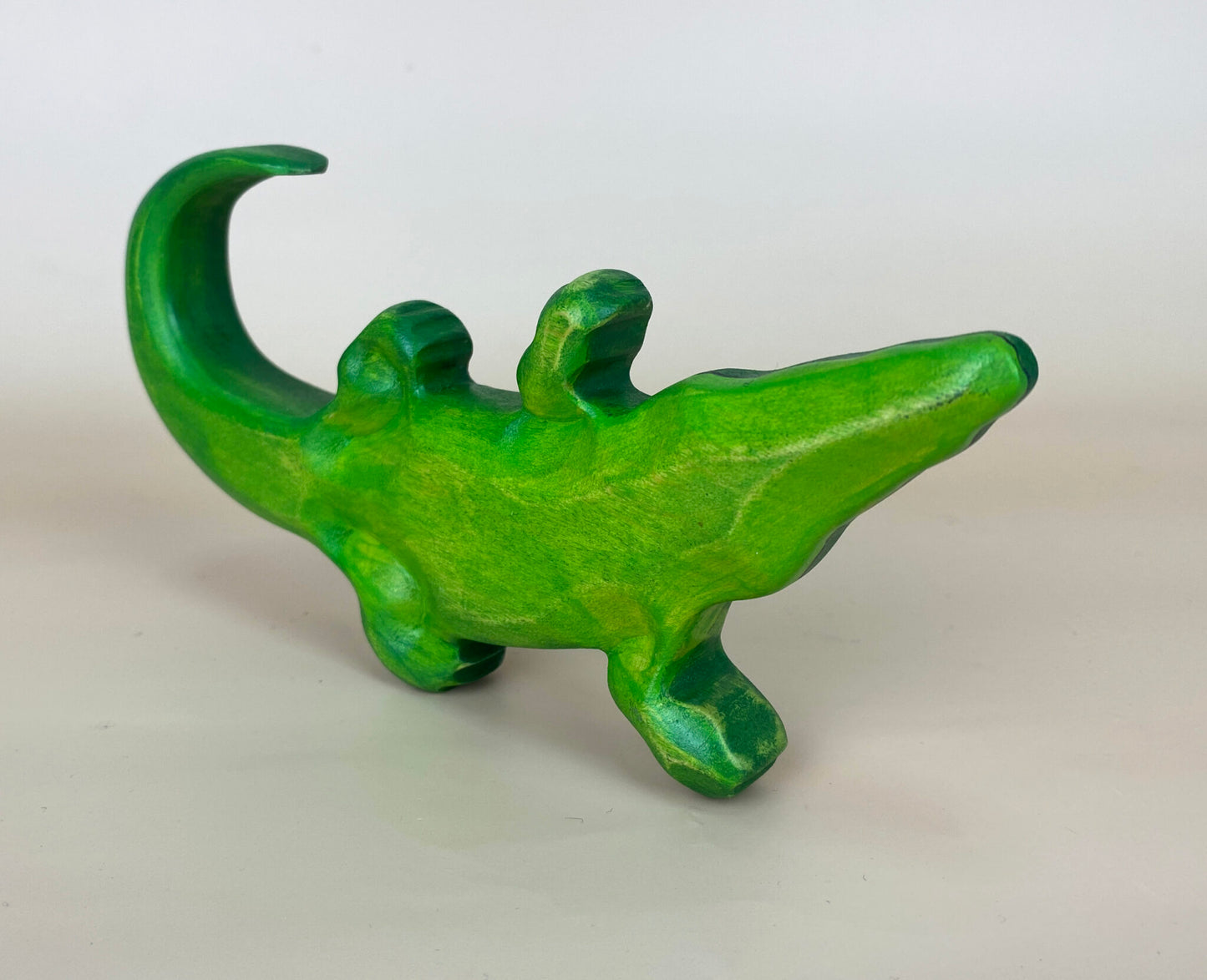 Green Taiga Toys Handmade Wooden Alligator