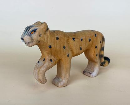 Green Taiga Toys Handmade Wooden Cheetah