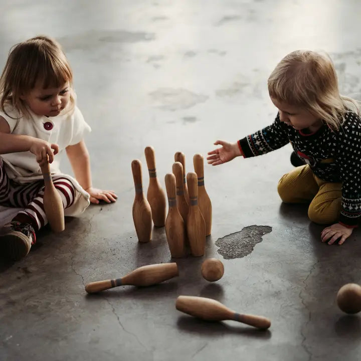 Wooden Story Bowling Natural Wooden Game