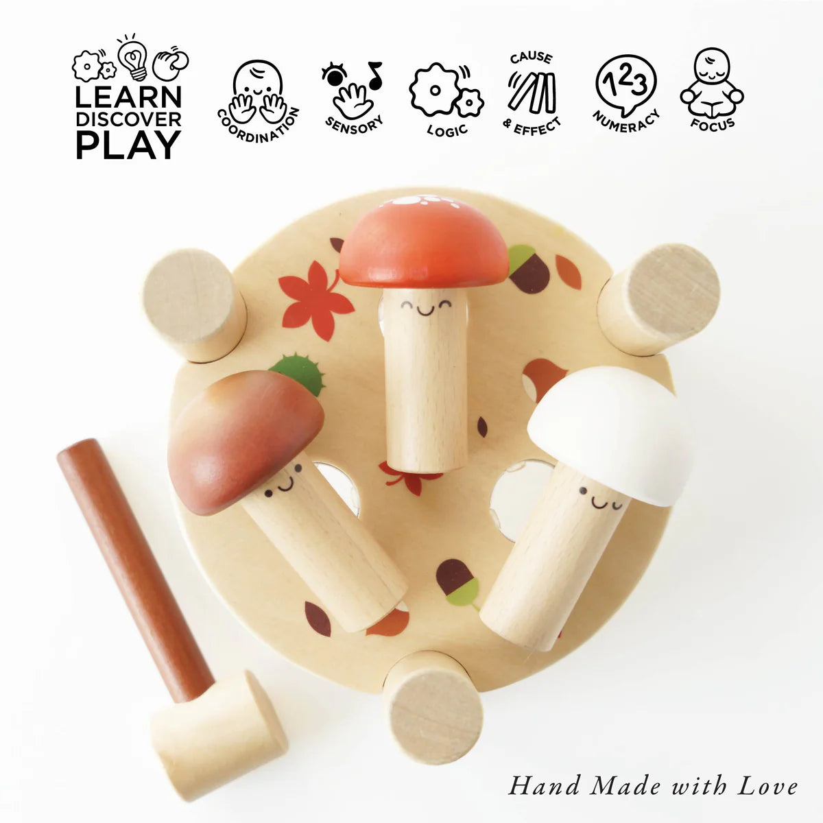 Le Toy Van Woodland Mushroom Hammer Game