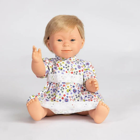 Tyber Baby Doll Girl with Down Syndrome - Blonde