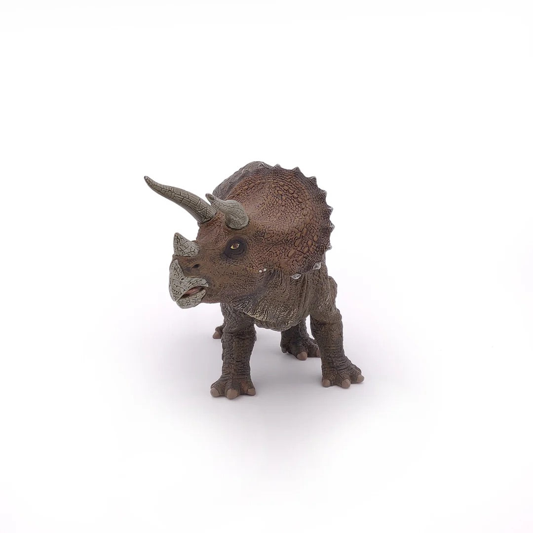 Papo France Hand Painted Realistic Triceratops Figurine Toy