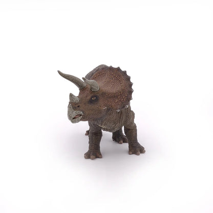 Papo France Hand Painted Realistic Triceratops Figurine Toy