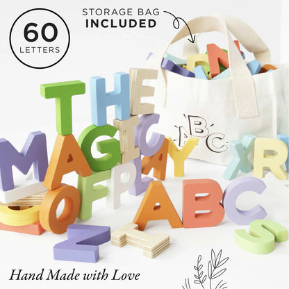 Le Toy Van Wooden Alphabet Set & Bag