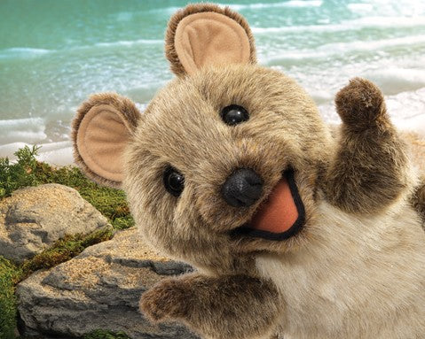 Folkmanis Puppets Realistic Plush Animal Hand Puppet Quokka