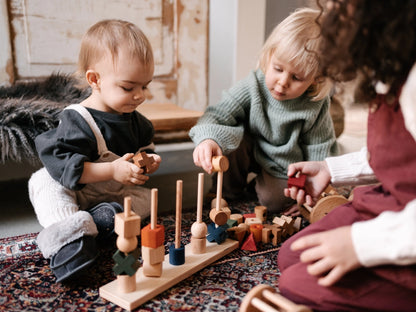 Wooden Story Stacking Montessori Toy Natural