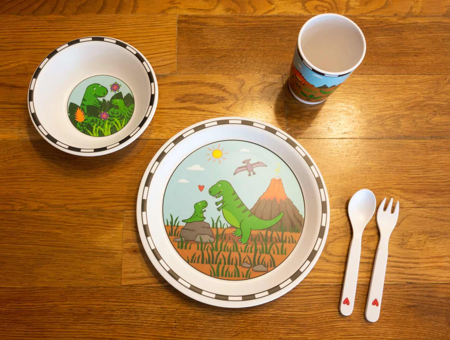 Jack Rabbit Creations Bamboo Dish Set - Dino