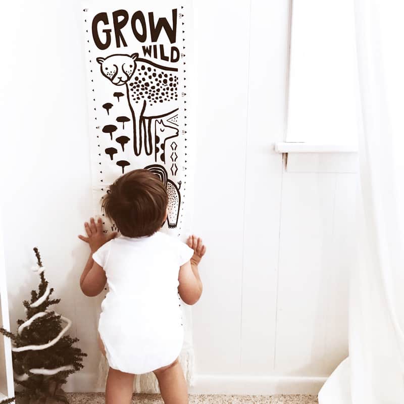 Wee Gallery Canvas Growth Chart - Safari