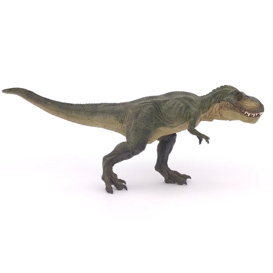 Papo France Hand Painted Realistic Green Running T-Rex Figurine Toy