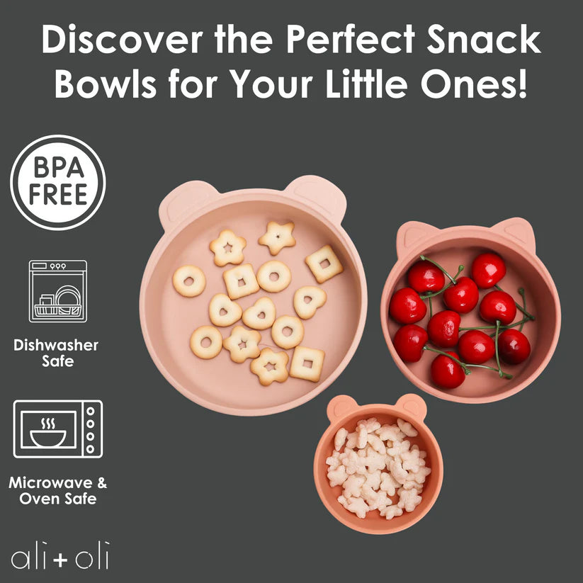 Ali+Oli (3pc) Stackable Snack Bowl Set (Terracotta Blush)