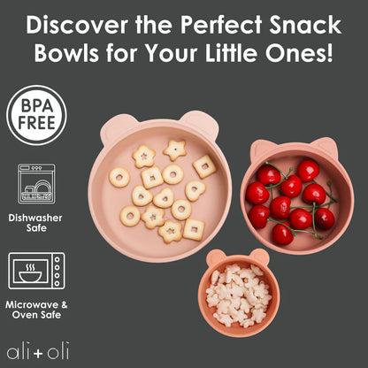 Ali+Oli (3pc) Stackable Snack Bowl Set (Terracotta Blush)