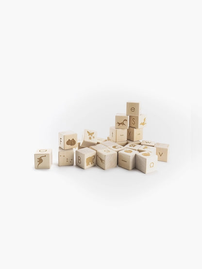 SABO Concept English Alphabet Block Set of Cubes For Children Wooden Toys