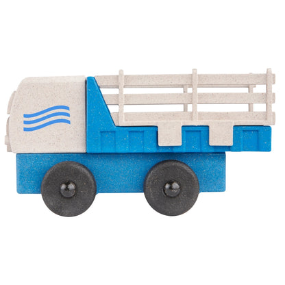 Luke's Toy Factory Stake Truck Toy Blue