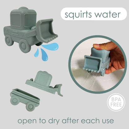 Ali+Oli Construction Vehicles Mold Free Bath Toys Play Set of 3