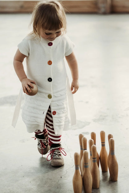 Wooden Story Bowling Natural Wooden Game