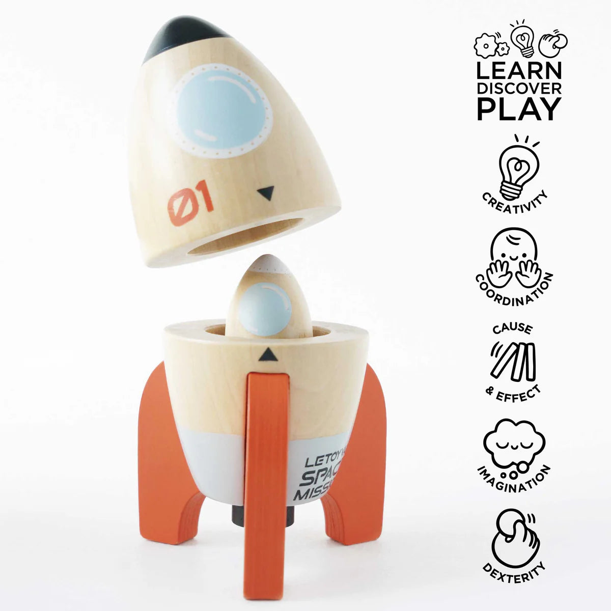 Le Toy Van Magnetic Space Rocket Duo