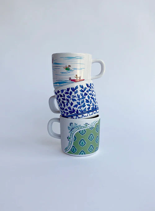 Helmsie Blue and White Mama & Me Cup Set