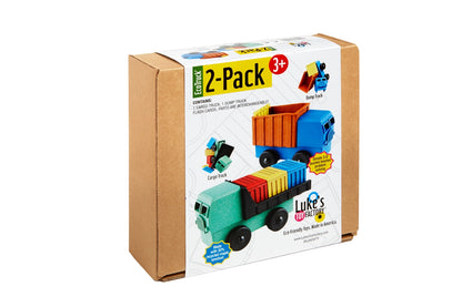 Luke's Toy Factory Cargo and Dump Truck 2 Pack