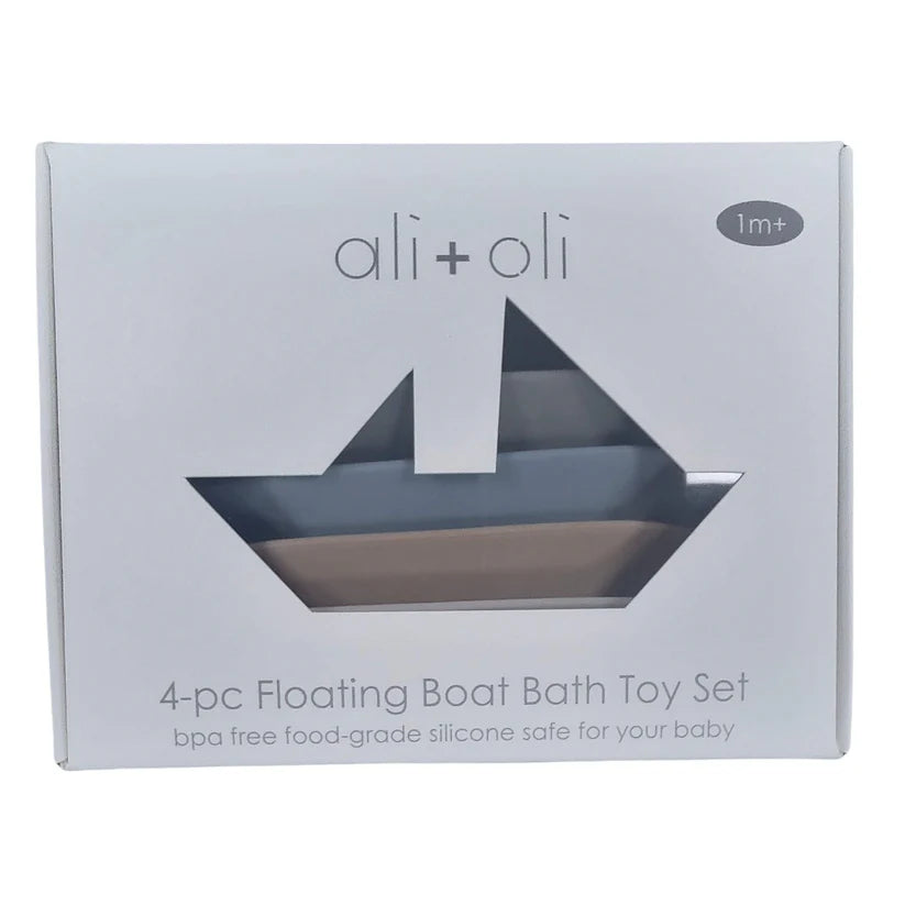 Ali+Oli (4-pc) Mini-Boat Bath Toy Set