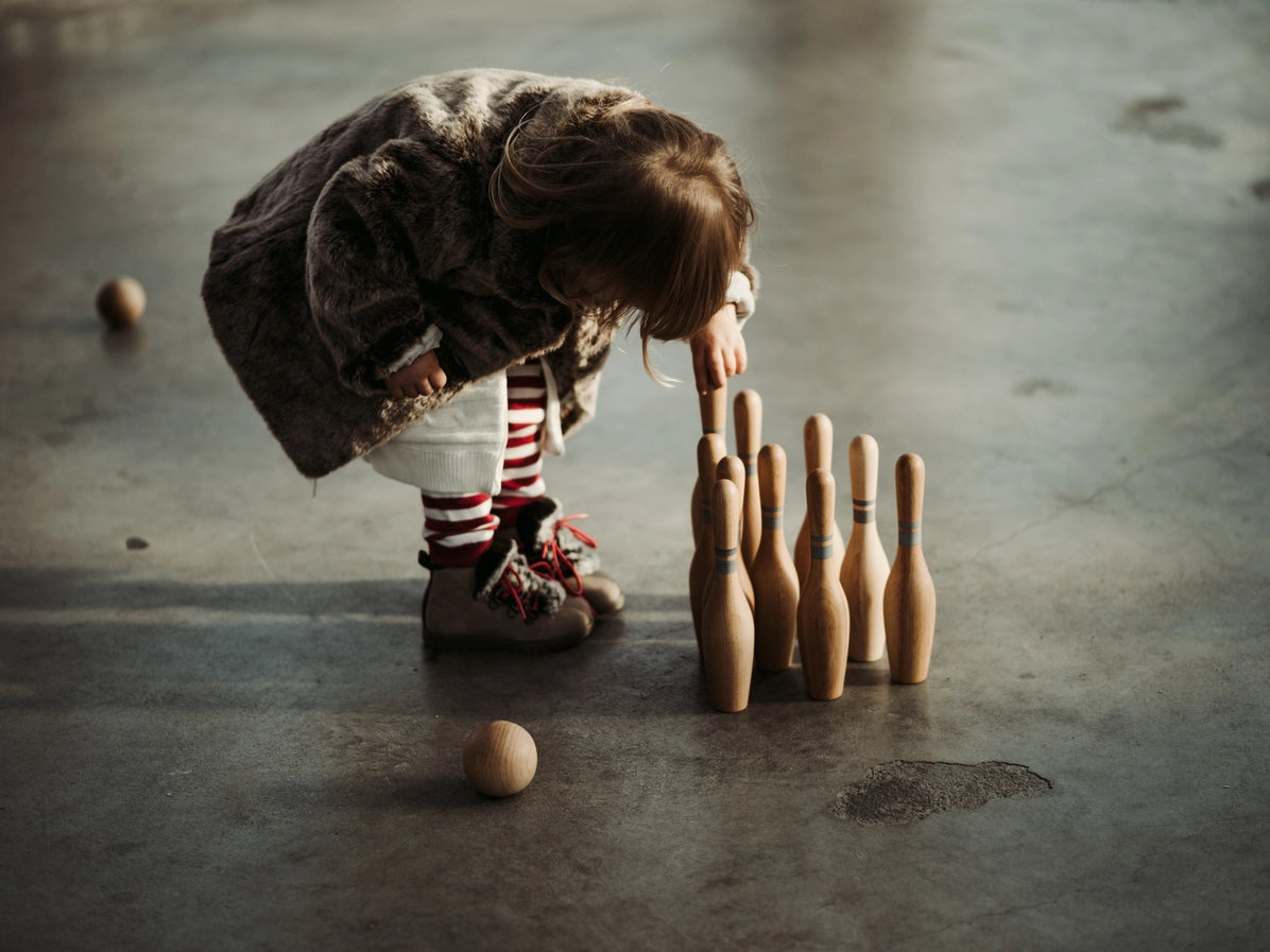 Wooden Story Bowling Natural Wooden Game