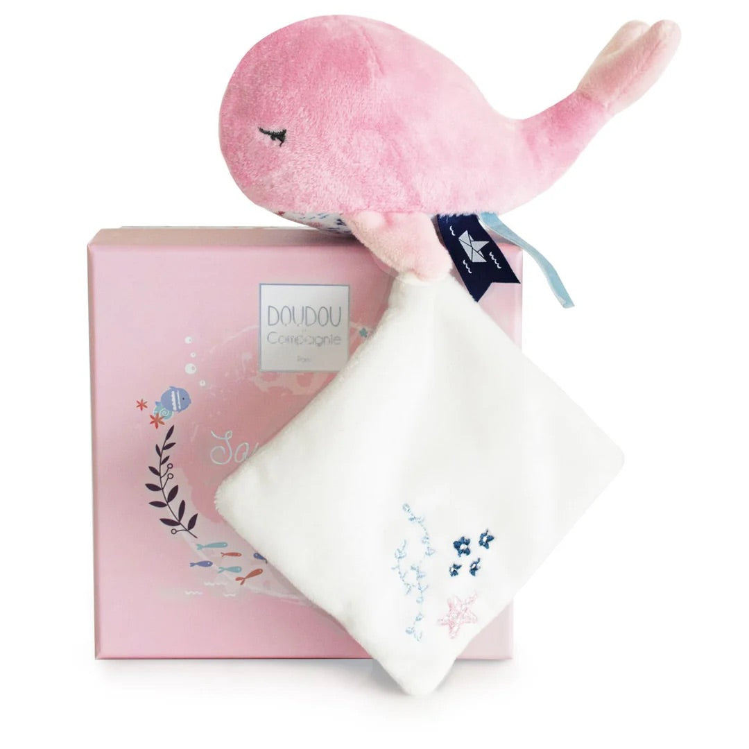 Doudou et Compagnie Under the Sea: Whale Plush with Doudou blanket