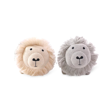 Viverano Organics Lion Knit Stuffed Animal Soft Baby Toy (Organic Cotton)