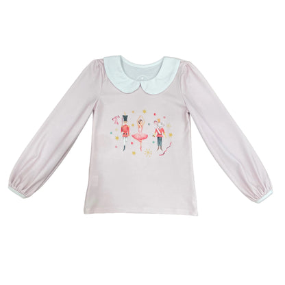 Sugar Bee Clothing Amelia Peter Pan L/S Puff Top - Nutcracker