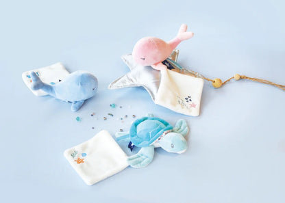 Doudou et Compagnie Under the Sea: Whale Plush with Doudou blanket