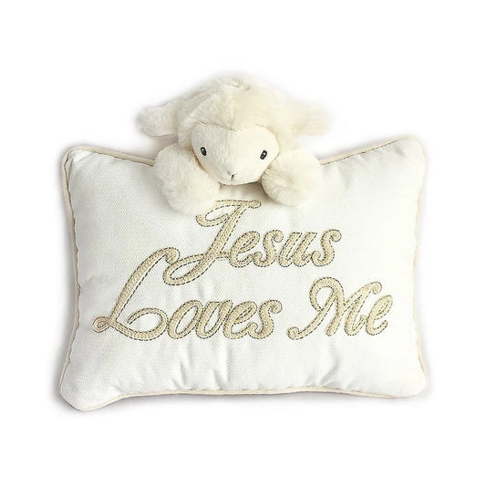 Mon Ami Designs Jesus Loves Me Lamb Accent Pillow