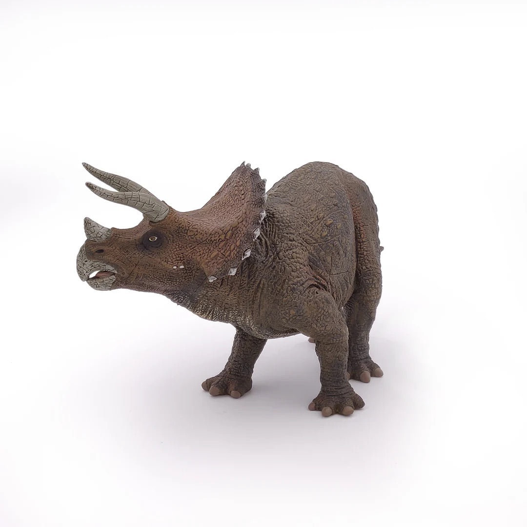 Papo France Hand Painted Realistic Triceratops Figurine Toy