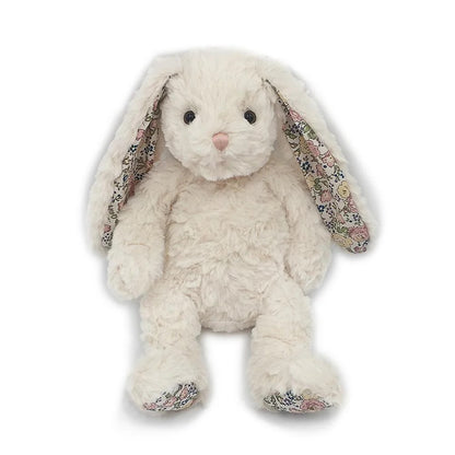 Mon Ami Designs Faith Cream Floral Bunny Plush Toy