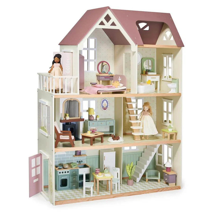 Tender Leaf Toys Mulberry Mansion Large Wooden Dollhouse