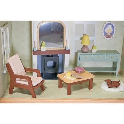 Tender Leaf Toys Mulberry Mansion Large Wooden Dollhouse